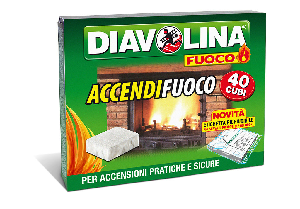 ACCENDIFUOCO 40 DIAVOLINA FUOCO CUBETTI 40