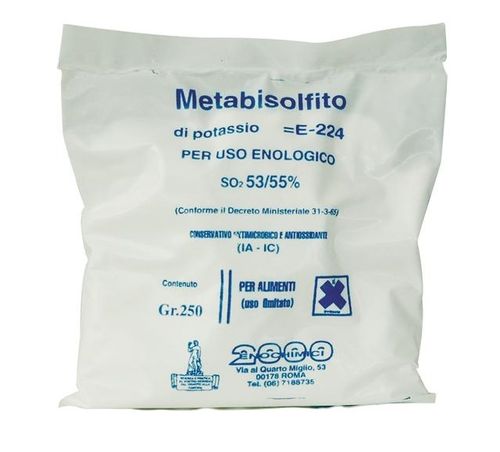 METABISOLFITO POTASSICO ENOLOGICO E224 GR 250
