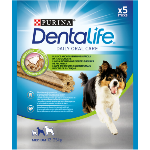 Purina Dentalife Medium Confezione 5 Pz Per Cani di Media Taglia 12-25 KG