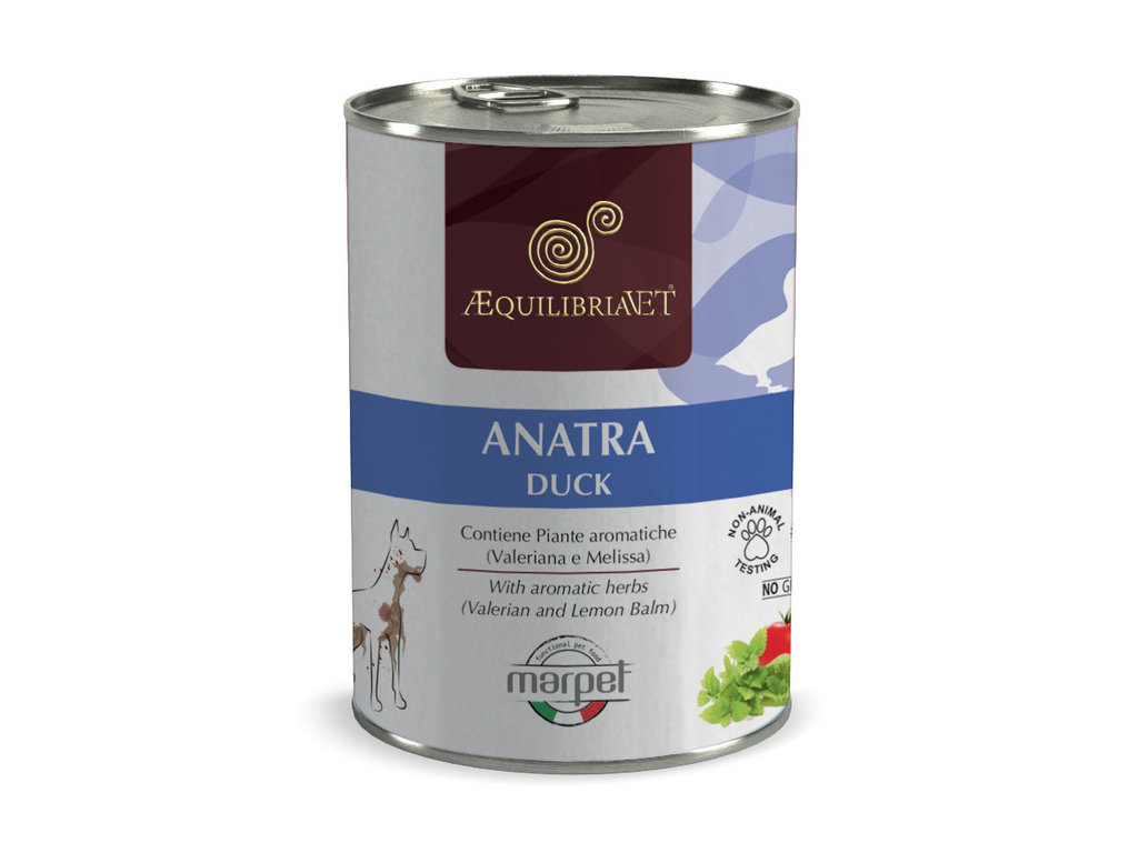 MARPET AEQUILIBRIAVET PATE' ANATRA PER CANI BARATTOLO 400 GR