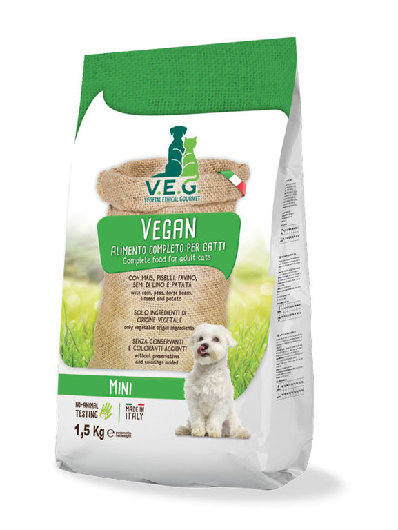 Marpet Linea VEG Alimento Secco Per Cani Mini Con Piselli e Patate Sacchetto 1,5 Kg