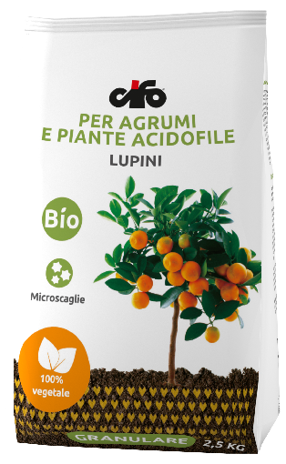 Cifo Lupini Macinati Bio in Microscaglie per Agrumi e Piante Acidofile Confezione 2,5 kg